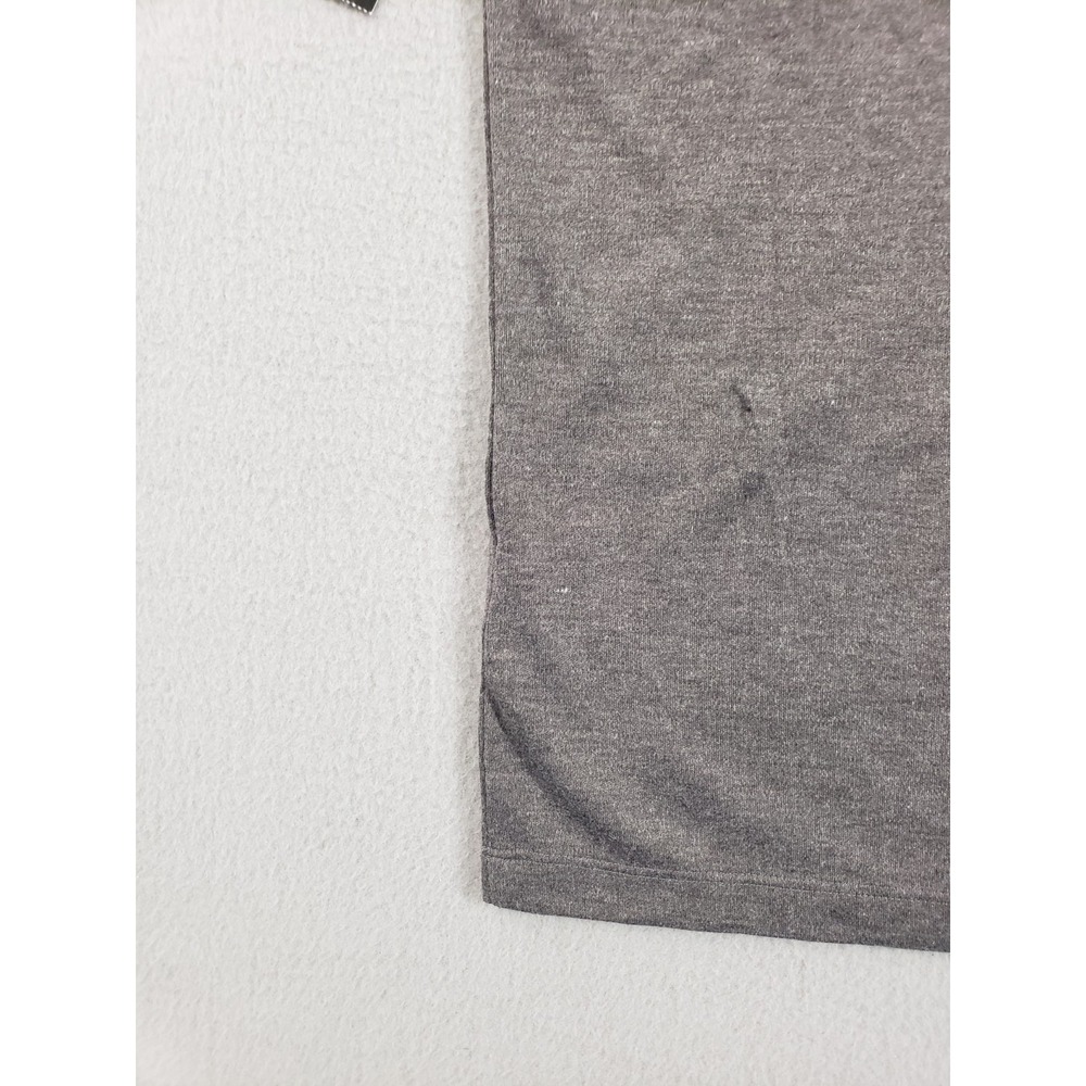 Alfant Men Henley Shirts L Gray Short Sleeve Pullover Stretched Logo Casual - Picture 15 of 16